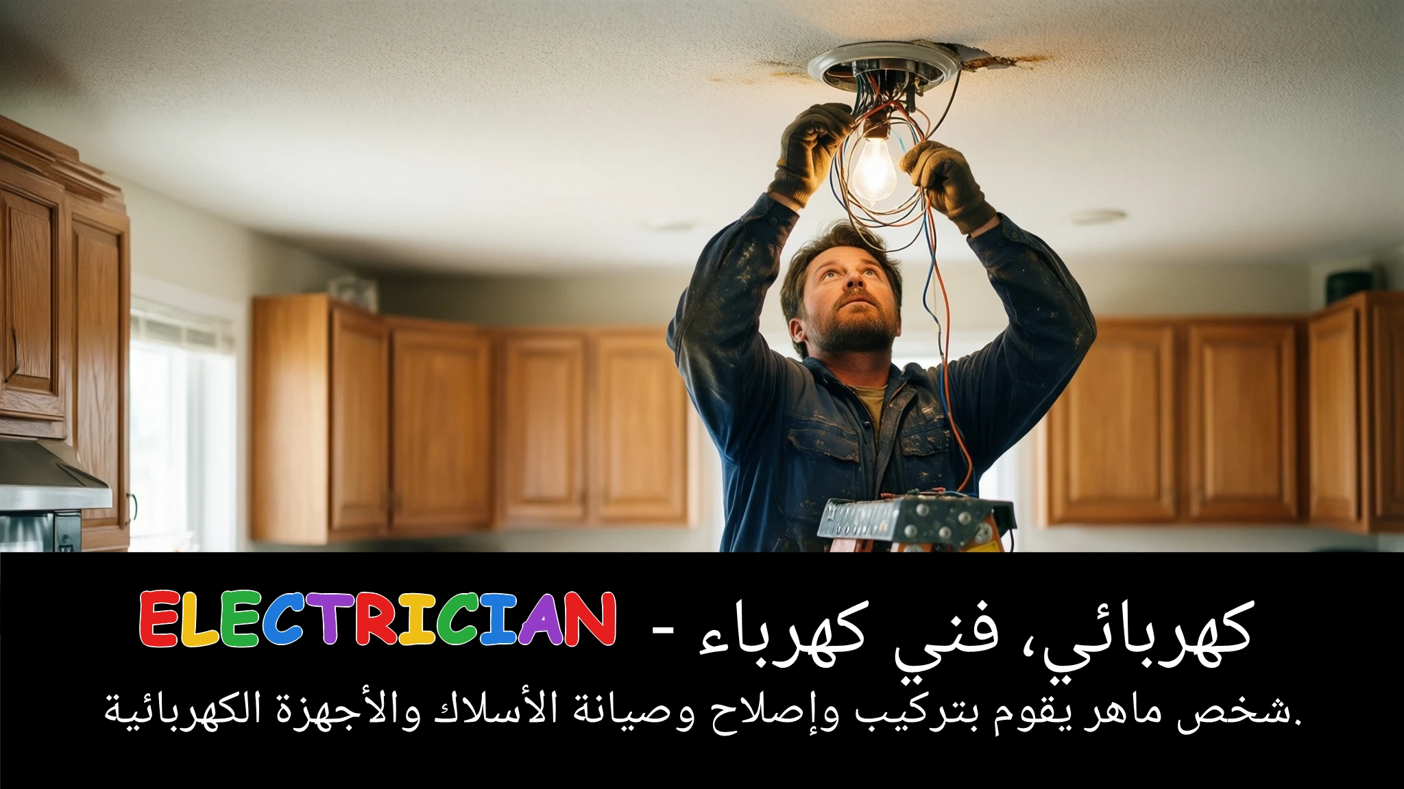 Arabic Illustration for electrician